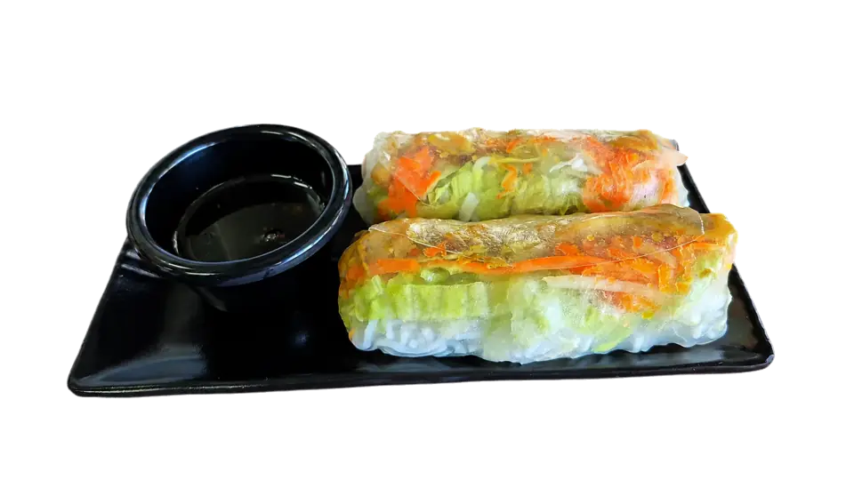 Hand-rolled rice paper rolls